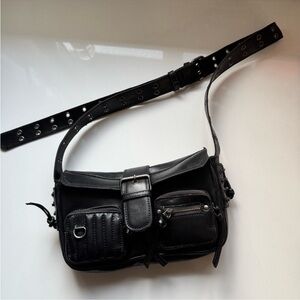 Free People Black Leather Bag